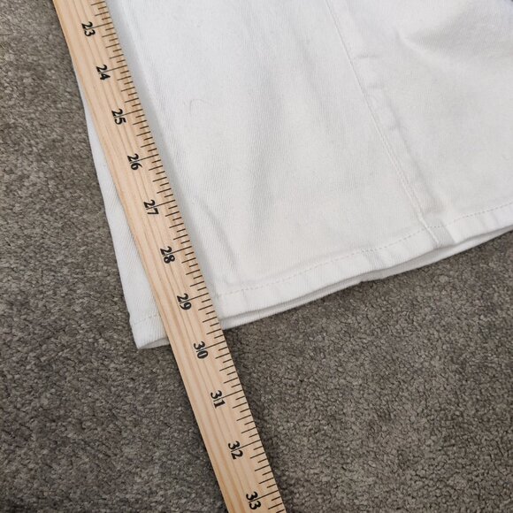 No Boundaries Women's Flare Pants NEW Size 17 White Cotton High Rise Minimalist - Picture 10 of 13